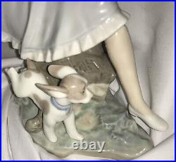 Lladro Mirth In The Country Figurine 04920 Girl With Puppy Dog Retired 1974 NoBX