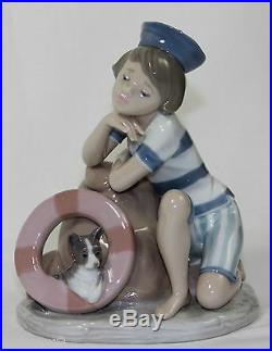 Lladro Monday's Child #6011 Figurine Boy With Dog Perfect