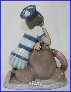 Lladro Monday's Child #6011 Figurine Boy With Dog Perfect