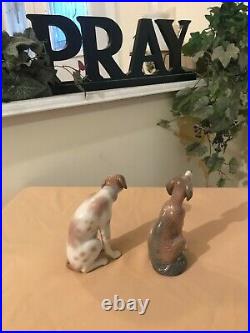 Lladro Moping Dog 4902 & Wolf Hound 5356 Rare Lladro Dogs Mint Fast Shipping