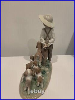 Lladro My Little Explorers Boy with Dogs Figurine 01006828. This is a huge piece