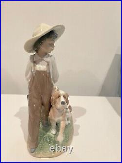 Lladro My Little Explorers Boy with Dogs Figurine 01006828. This is a huge piece