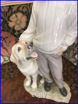 Lladro My Loyal Friend #6902 Boy With Pet Dog Mint Condition Very Rare