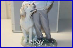 Lladro'My Loyal Friend' Boy with Dog Figure, 6902, In Original Box, 10