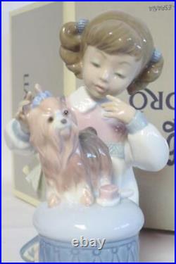 Lladro My Pretty Puppy Little Girl Yorkshire Terrier Figurine with Box Retired