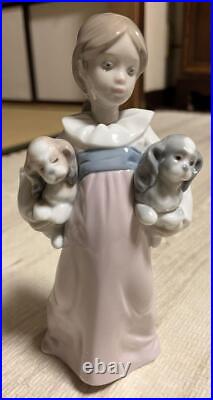 Lladro My Puppies Girl Dog Figurine