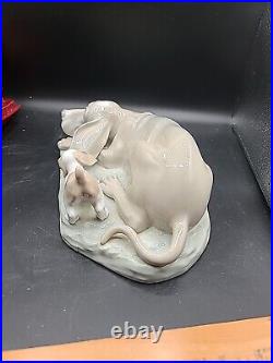 Lladro NAO Bloodhound Dog Basset Hound Puppy Figurine 11 1/2 Spain Porcelain