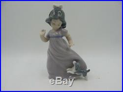 Lladro NAO Girl with Dog / Puppy Figurine 1987 Vintage