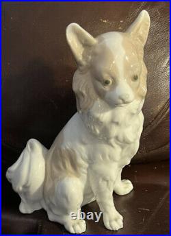 Lladro NAO Long Haired Chihuahua Papillon Glossy! Mint Condition! No Box! Rare