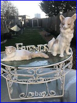 Lladro NAO Porcelain Percy's Cat Figurine Rare 1960s Cat And Dog Best Friends