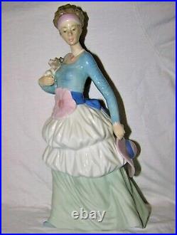 Lladro NAO Woman with Dog