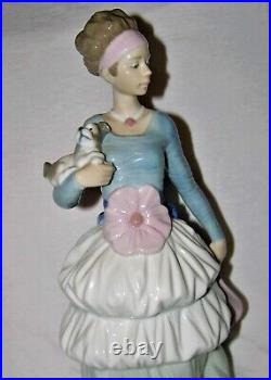 Lladro NAO Woman with Dog