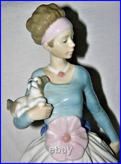 Lladro NAO Woman with Dog