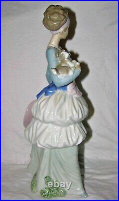 Lladro NAO Woman with Dog