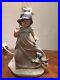 Lladro Nao Figurine Table Lamp Girl Playing With Puppy