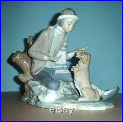 Lladro Nao LESSON FOR THE DOG #140 Boy Figure Handpainted