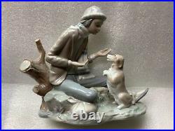 Lladro Nao LESSON FOR THE DOG #140 Porcelain Figurine From 1974