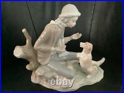 Lladro Nao LESSON FOR THE DOG #140 Porcelain Figurine From 1974