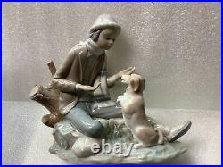 Lladro Nao LESSON FOR THE DOG #140 Porcelain Figurine From 1974