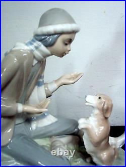 Lladro Nao'Lesson For the Dog' #140 Figurine