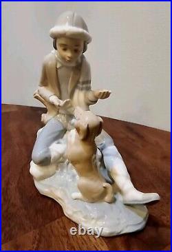 Lladro Nao Lesson For the Dog #140 Figurine New