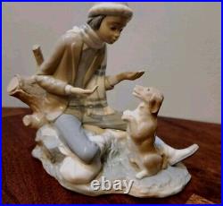 Lladro Nao Lesson For the Dog #140 Figurine New