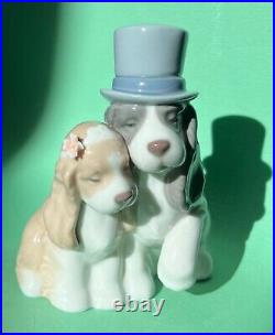 Lladro Nao Together Forever #1480 Dog Love Wedding Figurine, Excellent Condition