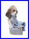 Lladro No. 8312 Can't wait puppy dog Pottery Ornament Figurine no Box USED