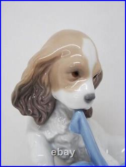 Lladro No. 8312 Can't wait puppy dog Pottery Ornament Figurine no Box USED