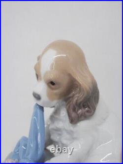 Lladro No. 8312 Can't wait puppy dog Pottery Ornament Figurine no Box USED