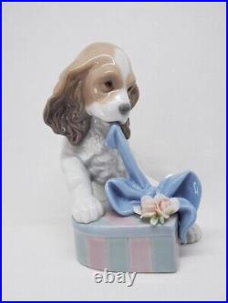 Lladro No. 8312 Can't wait puppy dog Pottery Ornament Figurine no Box USED