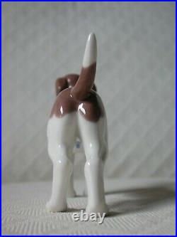 Lladro ON GUARD #5350 Standing Brown & White Dog MINT RARE
