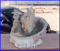 Lladro OUR COZY HOME #06469 Yorkshire Yorkie Dogs Mint Porcelain Figurine