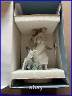 Lladro Oh Happy Days #8353 In Box Family Sisters And Dog