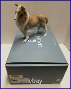 Lladro PASTOR SHETLAND Sheepdog Collie Dog #8326 Mint in Box GORGEOUS