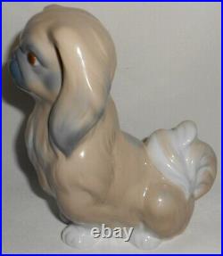 Lladro PEKINGESE DOG SITTING Porcelain Figurine HAND MADE in SPAIN