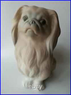 Lladro Pekinese Sitting Dog Unusual Matte Finish Collectible Condition Retired