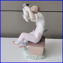 Lladro Pick Of The Litter Child Girl Dog Puppies Figurine 7621 Original Box EUC