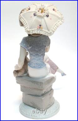 Lladro Picture Perfect #7612 Woman with Umbrella and Dog Figurine