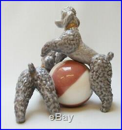 Lladro Playful Dogs Poodles with Ball 1250