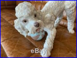 Lladro Playful Poodle Dog Figurine withBox #6557 with original box Excellent