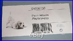 Lladro Playful Puppy Dog Brand New In Box #9135 Cute Grey & White Free Shipping