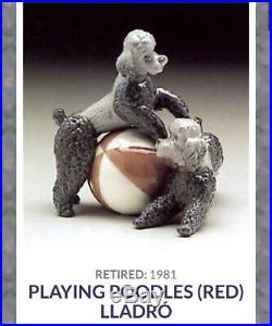 Lladro Playing Dogs RETIRED Collectible #1258 MINT CONDITION