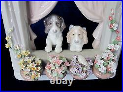 Lladro Please Come Home #6502 Brand Nib Dogs Window Cute Holiday Save$$ F/sh