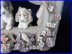 Lladro Please Come Home #6502 Brand Nib Dogs Window Cute Holiday Save$$ F/sh