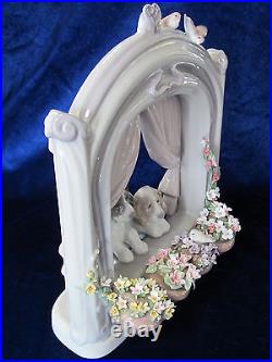 Lladro Please Come Home #6502 Brand Nib Dogs Window Cute Holiday Save$$ F/sh