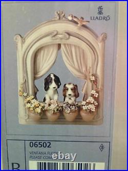 Lladro Please Come Home Dogs Figurine with box Retail$1295