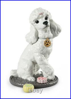 Lladro Poodle With Mochis Dog Figurine #9472 Brand Nib Adorable Save$$ F/sh