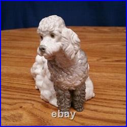 Lladro Poodle from 1974 Figurine Mother Dog w 5 Nursing Puppies Retired #1257