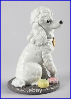 Lladro Poodle with Mochis Dog Figurine